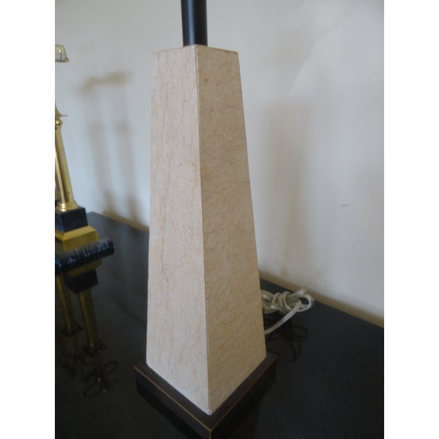 Late 20th Century Vintage Stone Veneered Obelisk Lamp For Sale - Image 4 of 4