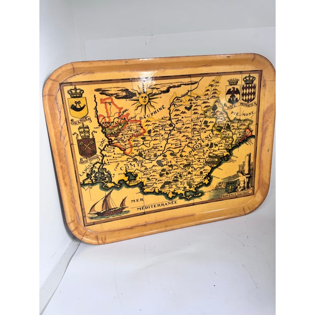 Large Vintage Provence France Tray For Sale - Image 4 of 8