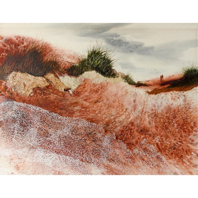Coastal Sand Dunes Mixed Media Painting For Sale