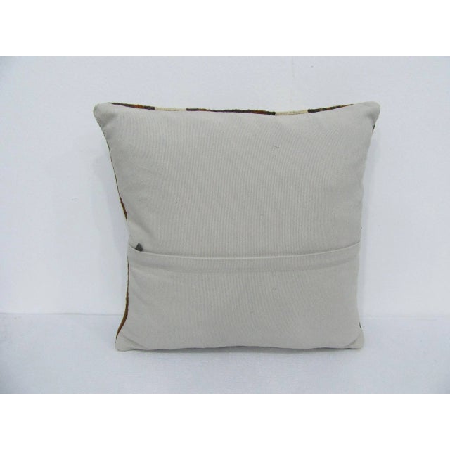 Boho Chic Decorative Kilim Pillow Cover For Sale - Image 3 of 4