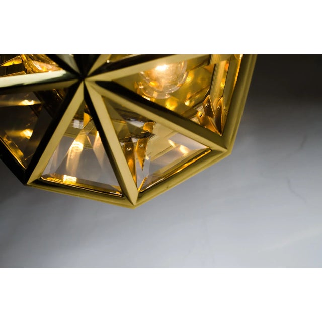 Austrian Hand-Cut Ceiling Lights, 1900s, Set of 3 For Sale - Image 6 of 13