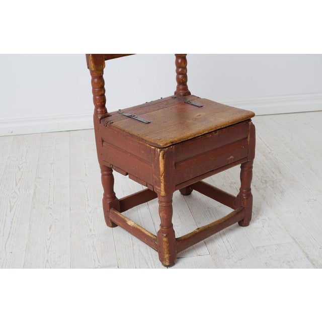 Antique Early 19th Century Swedish Folk Art Chair For Sale - Image 6 of 9