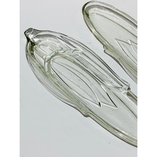 Vintage Clear Heavy Glass Corn on the Cob Dishes a Pair Chairish