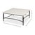 Square Minimalist Marble Top Coffee Table For Sale - Image 9 of 10