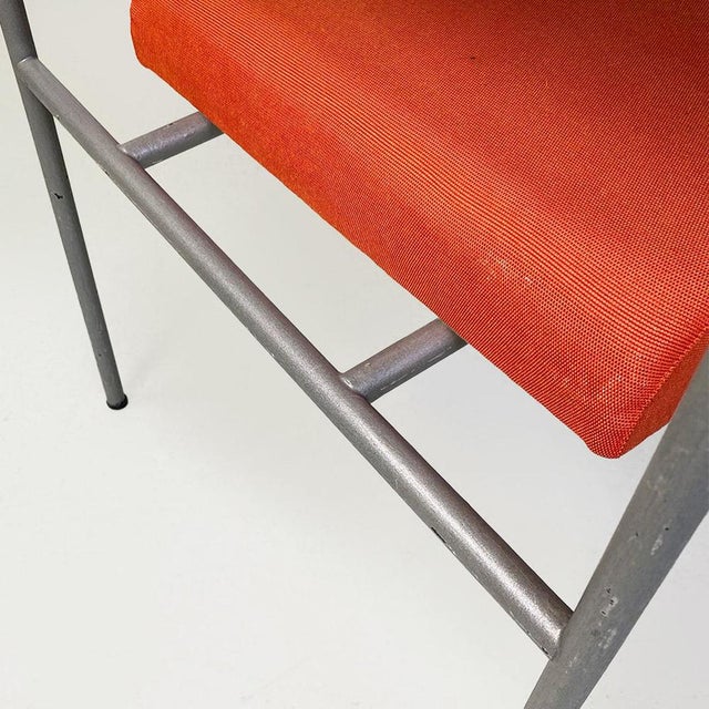 Vienna Chair in Metal and Cotton attributed to Rodney Kinsman for Bieffeplast, 1980s For Sale - Image 12 of 15