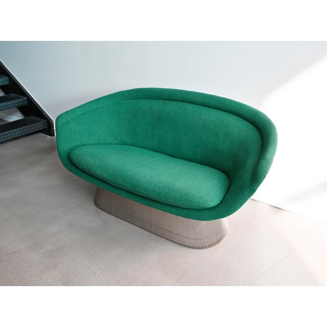 Mid-Century Modern Vintage Knoll Settee by Warren Platner for Knoll For Sale - Image 3 of 10