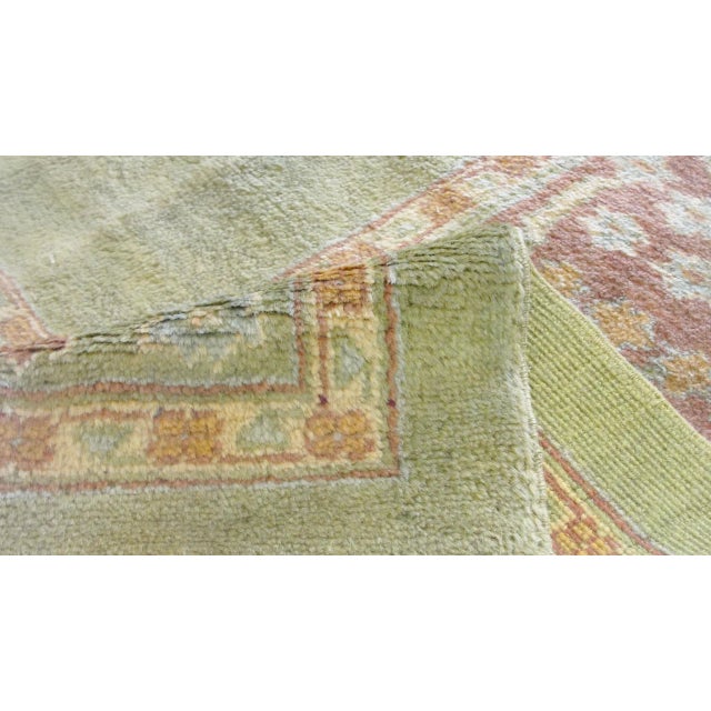 AntiqueTurkish Oushak Rug- 8‚Ä≤3‚Ä≥ √ó 10‚Ä≤ For Sale - Image 4 of 5
