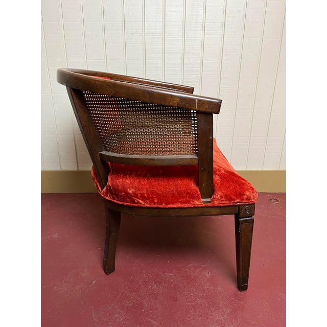 Vintage Mid-Century Upholstered Armchair For Sale - Image 4 of 8