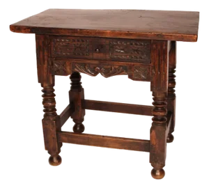 Baroque Style Walnut Occasional Table