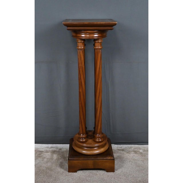 Neo-Gothic Walnut Swivel Side Table, 1900s For Sale - Image 6 of 18