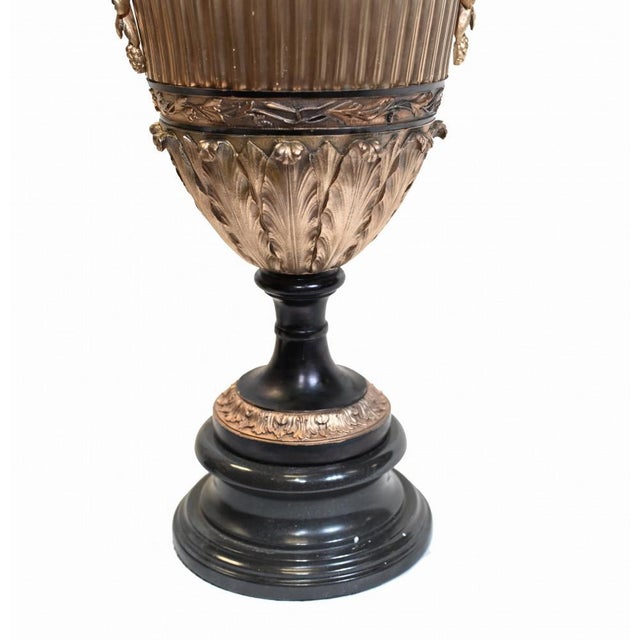 Bronze Classical Urns Grecian Amphora Barbedienne, Set of 2 For Sale - Image 4 of 14