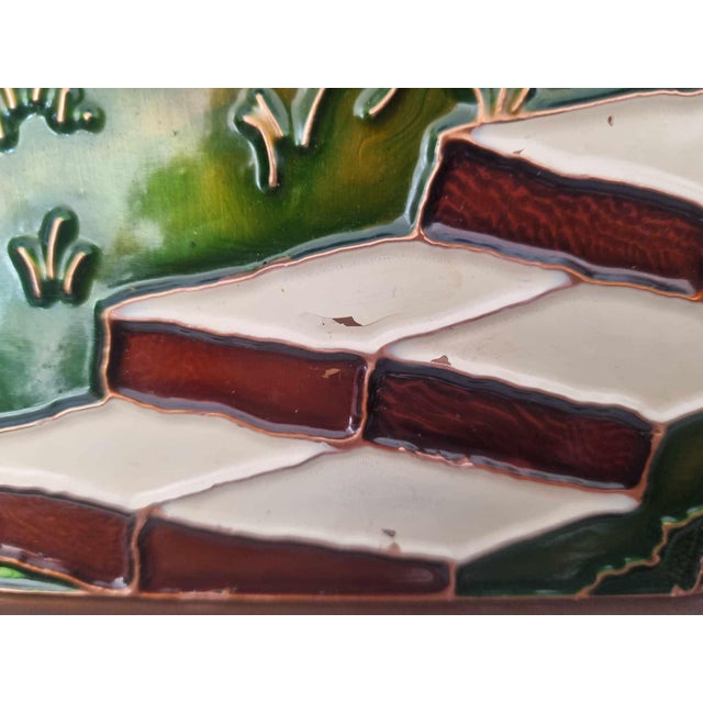 Green Art Deco Enameled Copper Bas-Relief, Greece, 1950s For Sale - Image 8 of 10