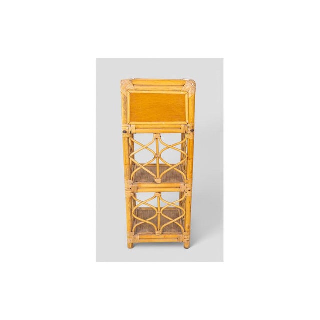 1960s Vintage Rattan Cabinet with Drawer and Shelves, 1960s-1970s For Sale - Image 5 of 11