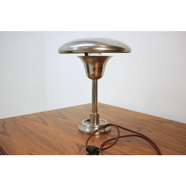 Bauhaus Table Lamp in Chrome, 1930s For Sale - Image 6 of 7