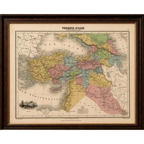 A finely engraved and beautifully hand-colored French map titled “Turquie d’Asie et les Provinces du Caucase,” published...