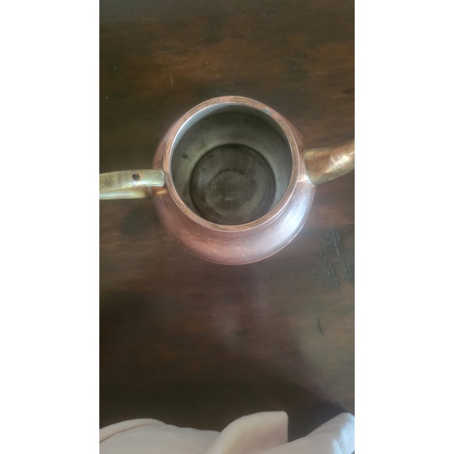 Vintage Copper and Brass Tea Pot For Sale In Dallas - Image 6 of 9