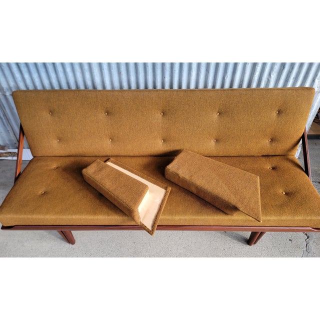 1960s Poul M. Volther for Frem Røjle Danish Modern Sofa Sleeper For Sale - Image 5 of 12