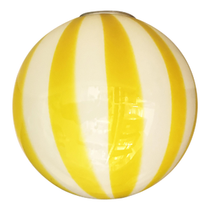 Italian Murano Glass Swirlings Sphere Flush Mount in 70's Style