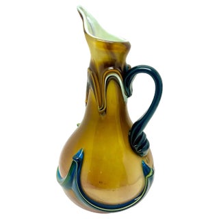 Italian Murano Cased Art Glass Pitcher with Handle, 1955 For Sale