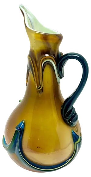 Italian Murano Cased Art Glass Pitcher with Handle, 1955