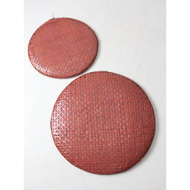 Vintage Painted Tobacco Baskets Pair For Sale - Image 10 of 12