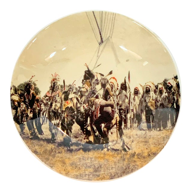 Late 20th Century When Plenty Coups Gave Uncle Sam the Farm— l.a. Huffman Photographic Plate For Sale