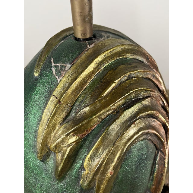 Italian Painted Terracotta Lamps, 1980s, Set of 2 For Sale - Image 6 of 9