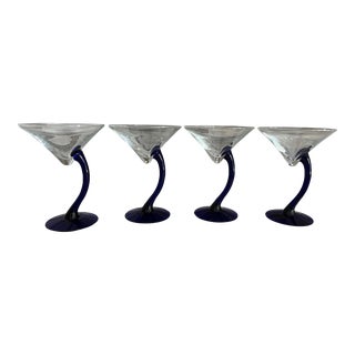 1990s Martini Glasses- Set of 4 For Sale