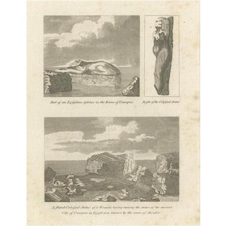 Cooke, Egyptian Sphinx and Colossal Statues of Canopus, 1801, Print For Sale