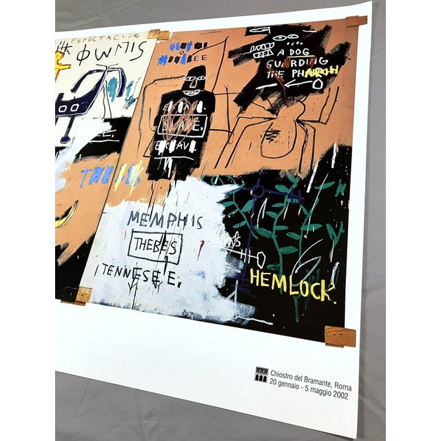 Paper Jean Michel Basquiat El Gran Espectaculo (The Nile) Large Original 2002 Rome Exhibition Poster For Sale - Image 7 of 9