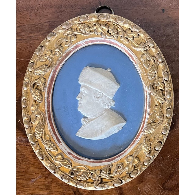 18th Century Antique 18th Century Wedgwood Portrait Medallion Plaque - Bust of Benjamin Franklin Circa 1780 For Sale - Image 5 of 15