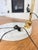 Vintage Italian Modern Brass Adjustable Arc Floor Lamp With Carrara Marble Base & Ribbed Acrylic Dome Shade For Sale - Image 4 of 9