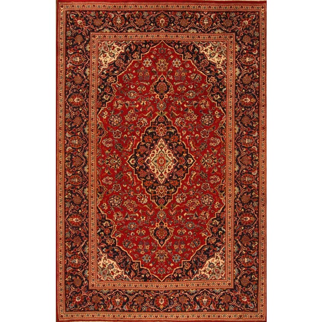 Middle Eastern Hand-Knotted Wool Rug For Sale