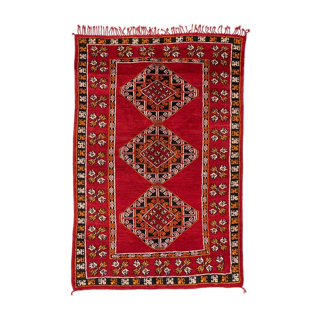 Black Vintage Handwoven Berber Rug, Morocco, 2000s For Sale - Image 8 of 8