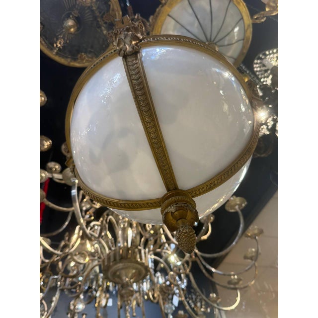 Late 19th Century Late 19th Century Caldwell Bronze and Glass Light Fixture For Sale - Image 5 of 10