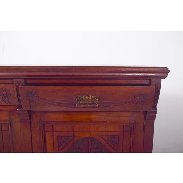 Black European Sideboard in Dark Wood For Sale - Image 8 of 10