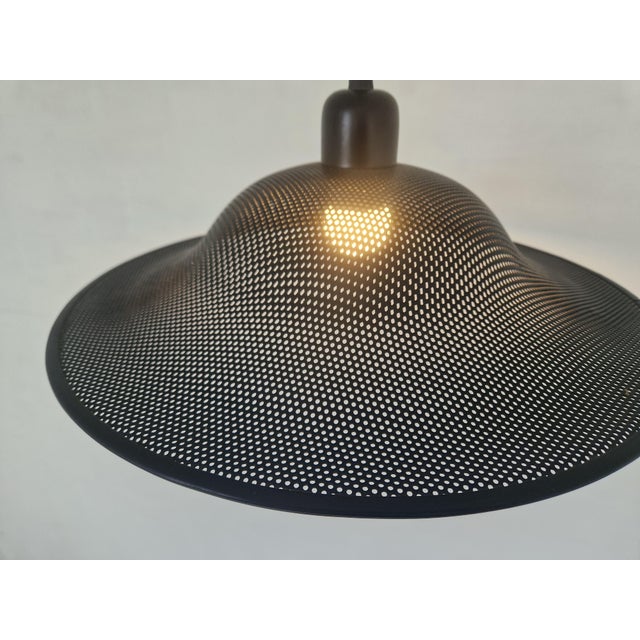 Vintage Danish Perforated Metal Lamp, 1980s For Sale - Image 4 of 13