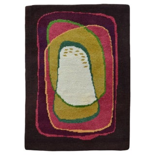 Mid-Century Modern Art Rug in Wool, 1950s For Sale