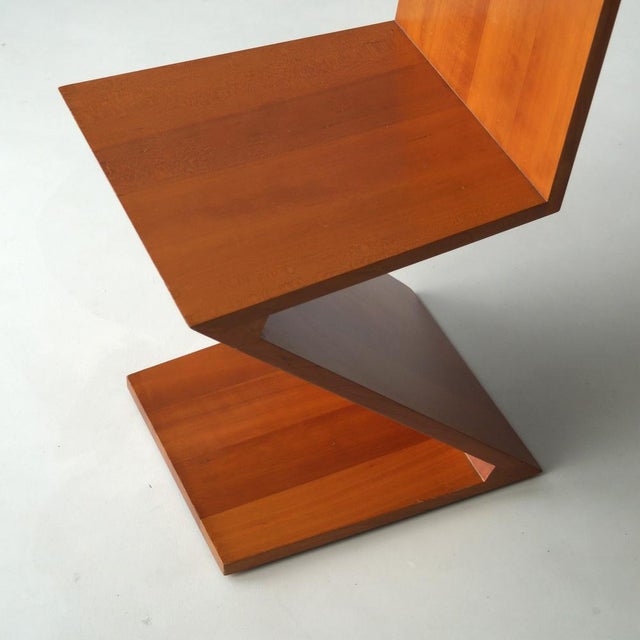 Vintage Zig Zag Chair by Gerrit Thomas Rietveld for Cassina, 1990s For Sale - Image 18 of 18