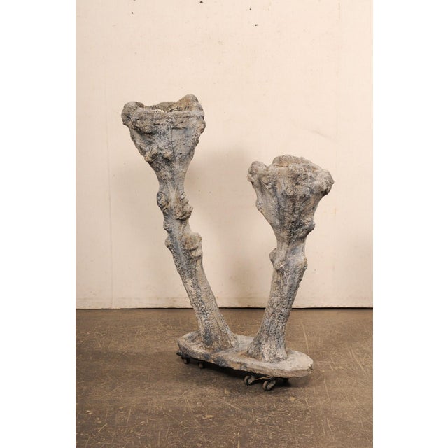 Mid 20th Century Spanish Faux Bois Garden Planter For Sale - Image 9 of 12