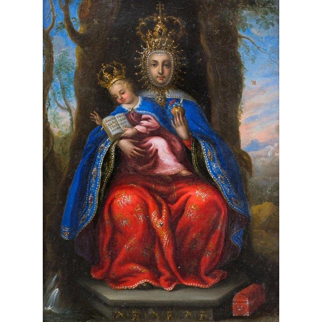 Spanish Artist, Our Lady of Valvanera, Oil on Copper, 17th Century For Sale - Image 11 of 11