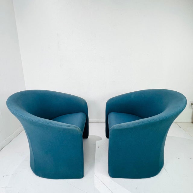 Late 20th Century Postmodern Tub Chairs by Massimo Vignelli - A Pair For Sale - Image 11 of 12