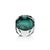 Albi Emerald Cut Glass Vase, 5" For Sale - Image 4 of 4