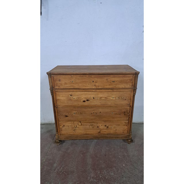 Rustic Antique Como Chest of Drawers in Fir, 1890s For Sale - Image 3 of 8