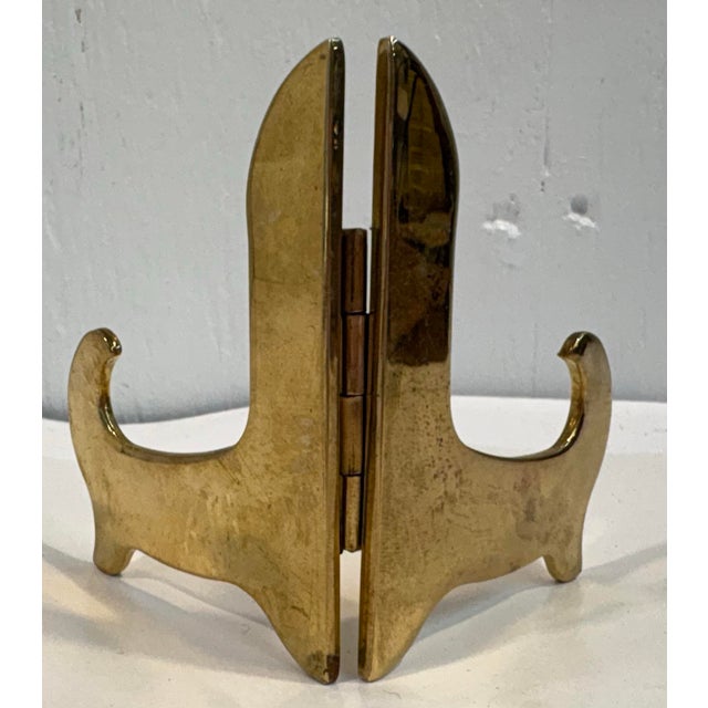 Mid 20th Century Vintage Brass Petite Easel For Sale - Image 5 of 6