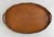 1900 - 1909 Antique English Oak & Brass Bound Gallery Oval Serving Tray For Sale - Image 5 of 9
