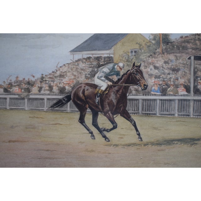 1920s The Duke of Cambridge Handicap 1921 Watercolour by Isaac J. Cullin (1881-1947) For Sale - Image 5 of 6