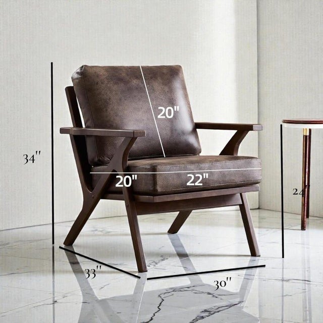 Mid-Century Modern Mid Century Modern Accent Chair – Upholstered Armchair For Sale - Image 3 of 8