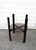 Black Minimalist High Metal and Smoke Glass 2-Tiered Side Table, 1980s For Sale - Image 8 of 14