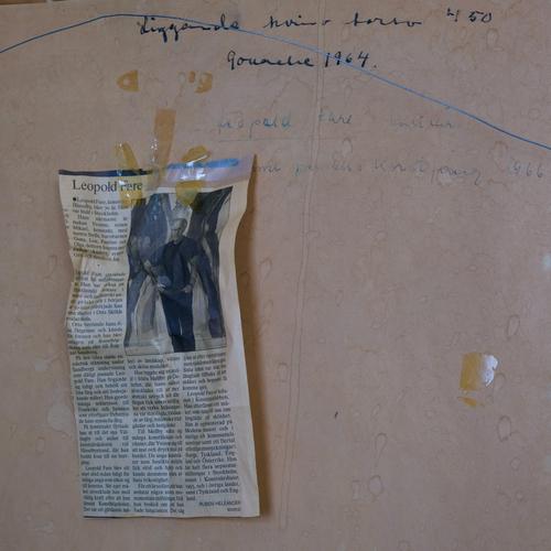 Leopold Fare, Abstract Composition, Gouache Painting, 1960s For Sale - Image 7 of 11